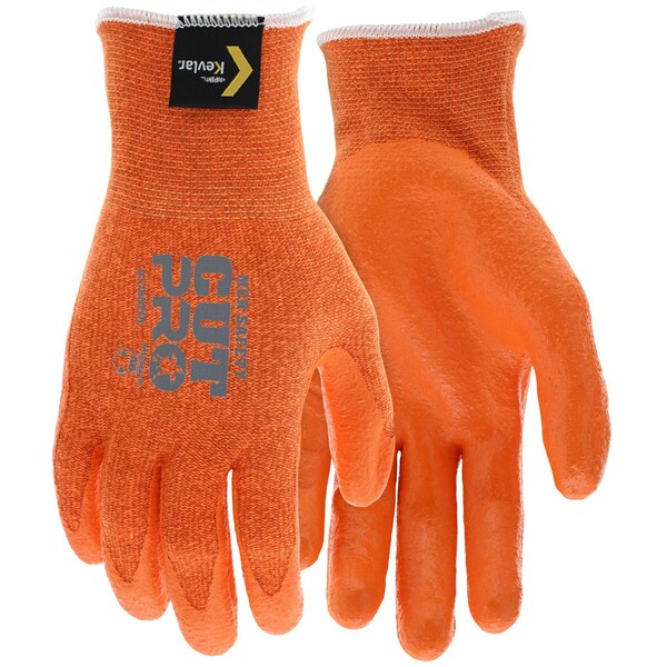 Mcr Safety Hi-Vis Cut-Resistant Coated Gloves, Cut Level A4 , Foam Nitrile , Smooth , XS 12 PK 9178NFOXS - main
